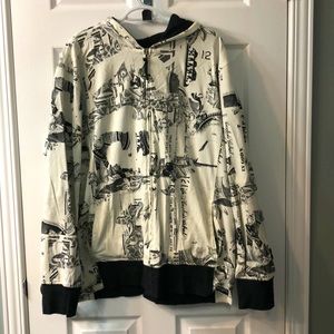 Men’s black and white hoodie